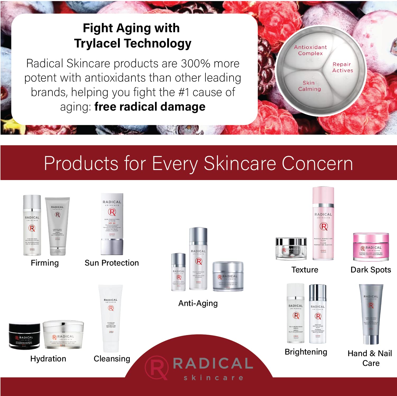 Radical Skincare Eye Revive Creme, 0.5 Fl Oz - 4-in-1 Anti-Aging Solution Combats Wrinkles, Dark Circles, Puffiness, and Fine Lines | For All Skin Types Including Sensitive Skin | Paraben Free | Clin